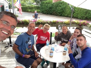 Coaching team at lunch