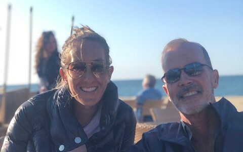 Coaches selfie at the beach