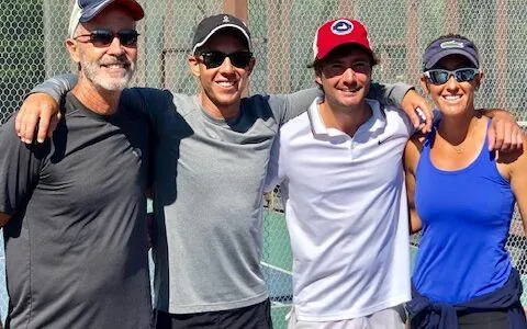 Coaching team portrait on court