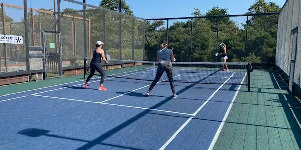 Doubles play on Nantucket courts