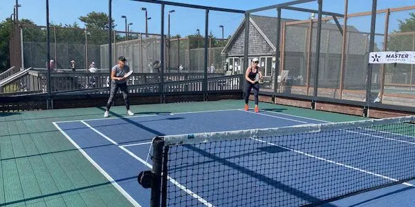 Match play on the platform tennis courts