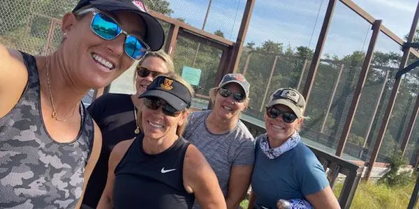 Courtside selfie between sessions