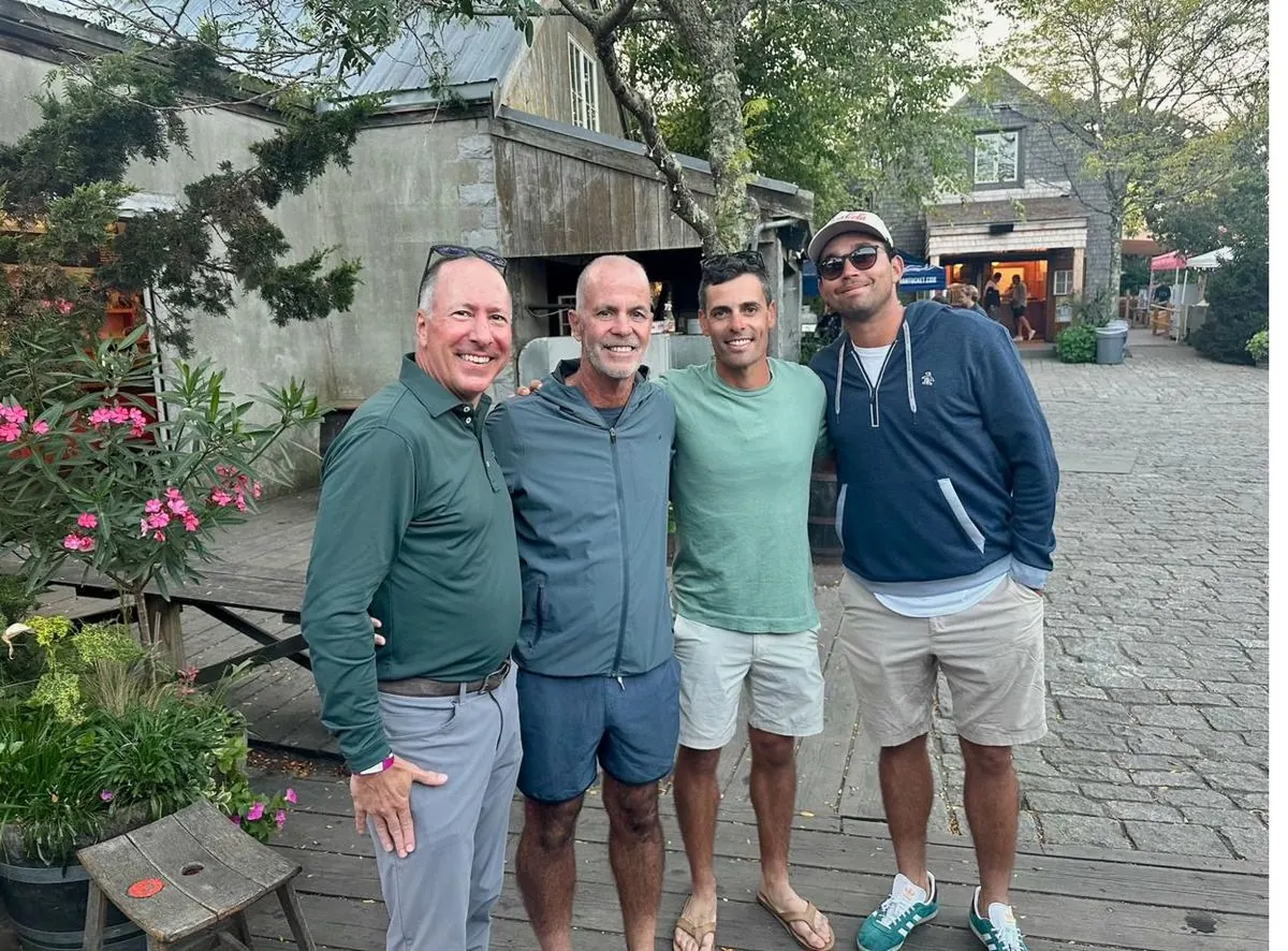 Coaches enjoying downtown Nantucket