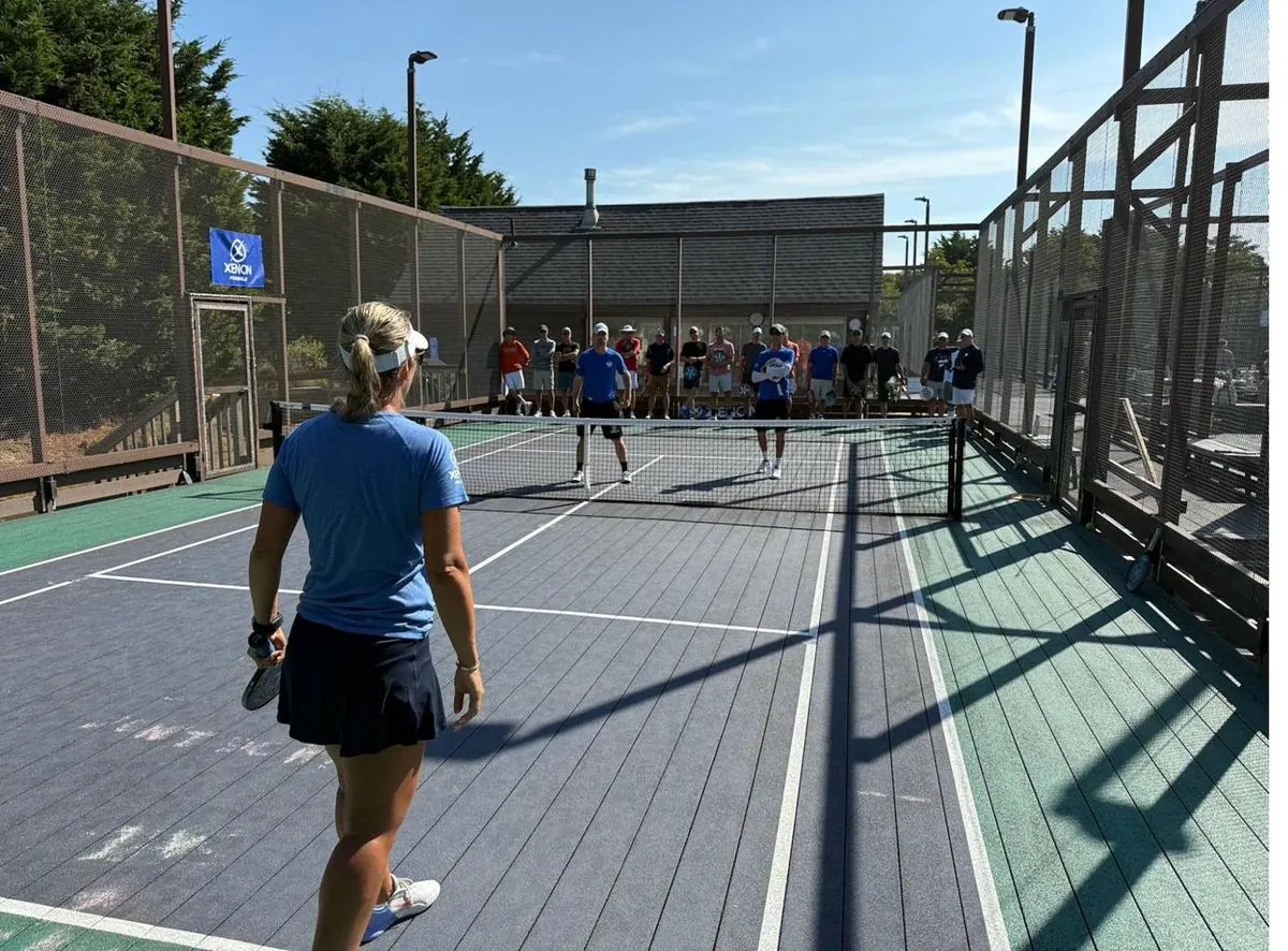 On-court instruction during session