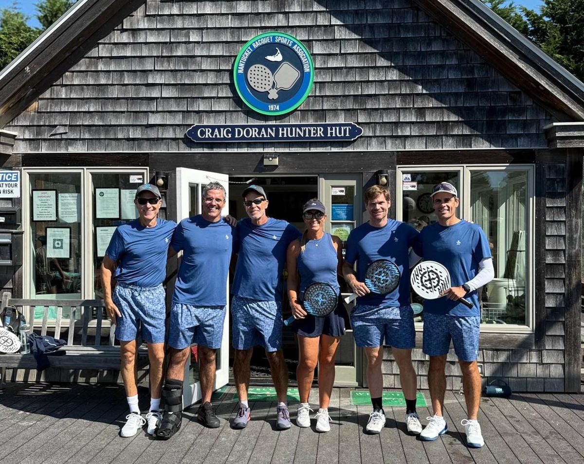 On-court play from elevated angle