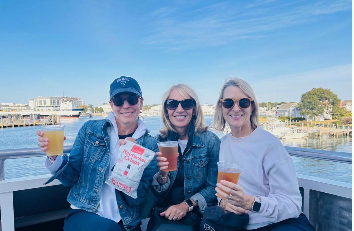 Campers on the ferry to Nantucket