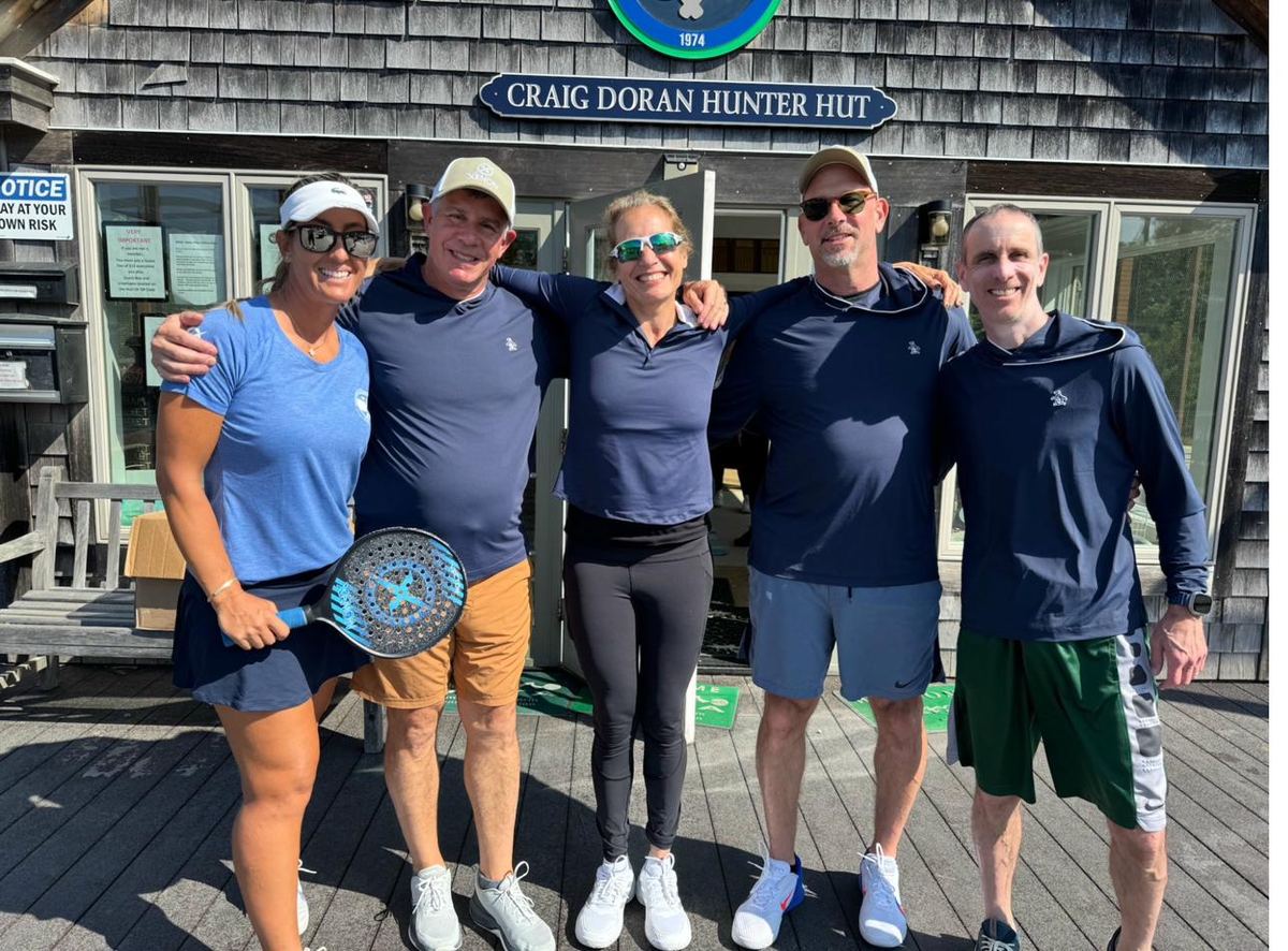 Five coaches at Craig Doran Hunter Hut